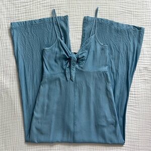 Sim & Sam blue chambray wide leg jumpsuit -Size Small